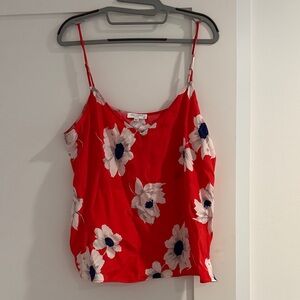 Equipment Red Floral Camisole